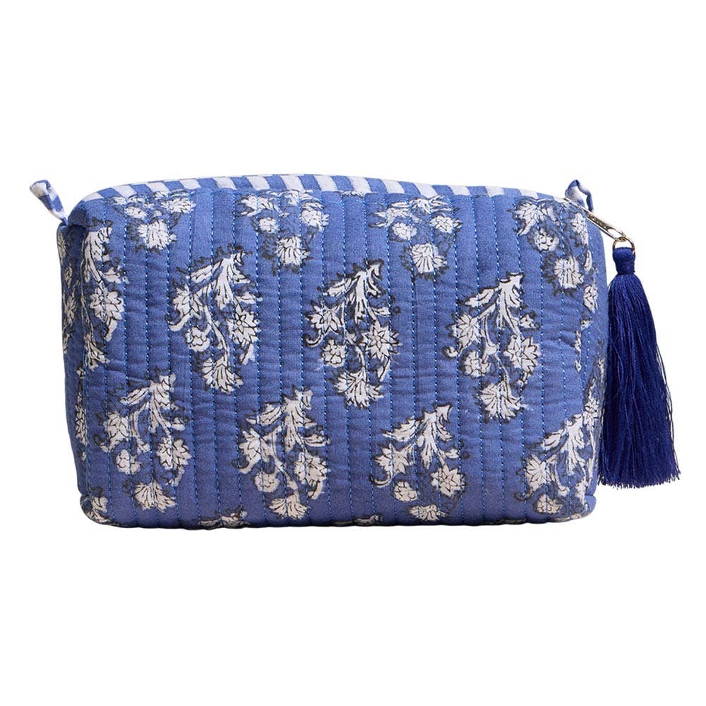 Quilted Tassel Cosmetic Pouch Bag