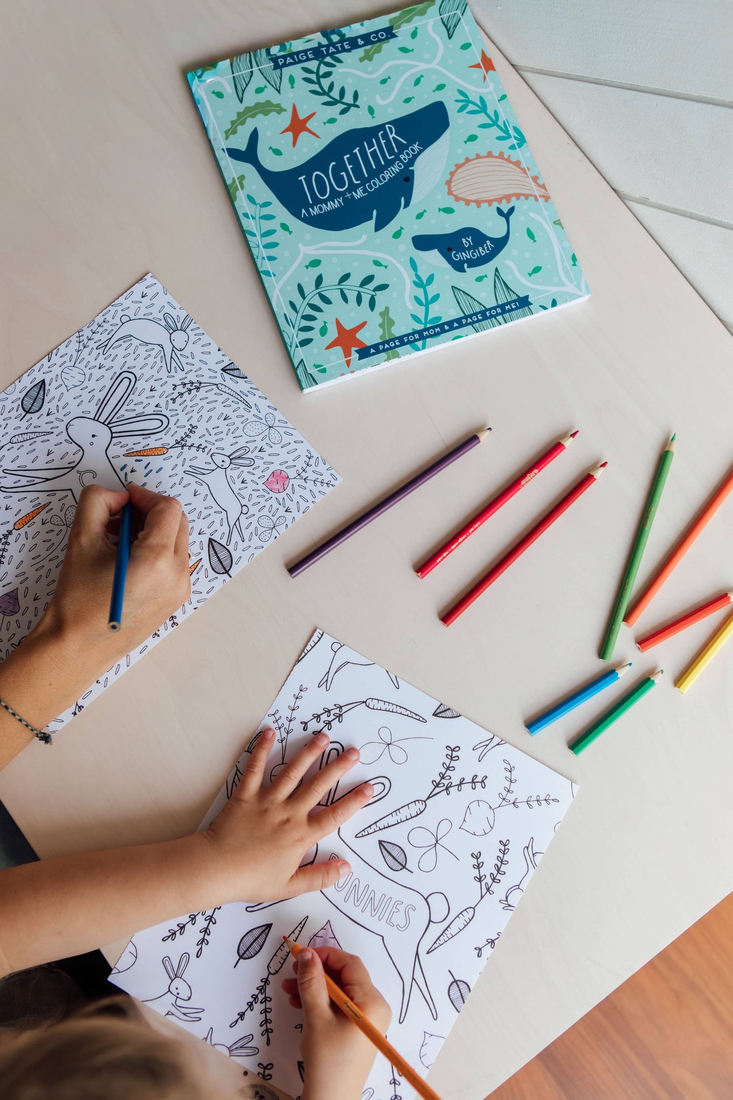Together: A Mommy + Me Coloring Book