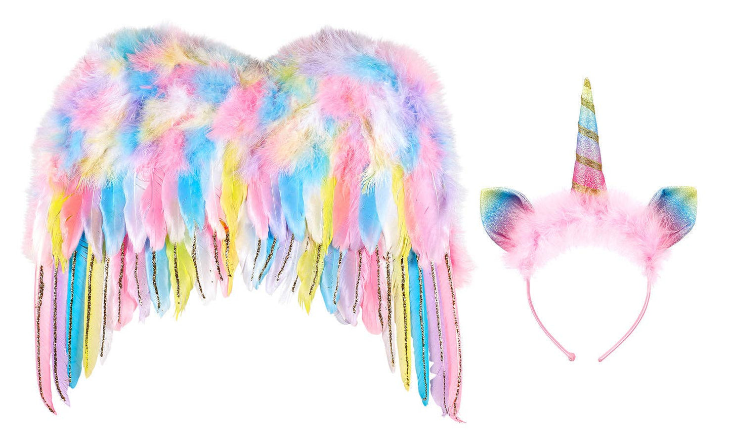 Unicorn Wings & Head band Set