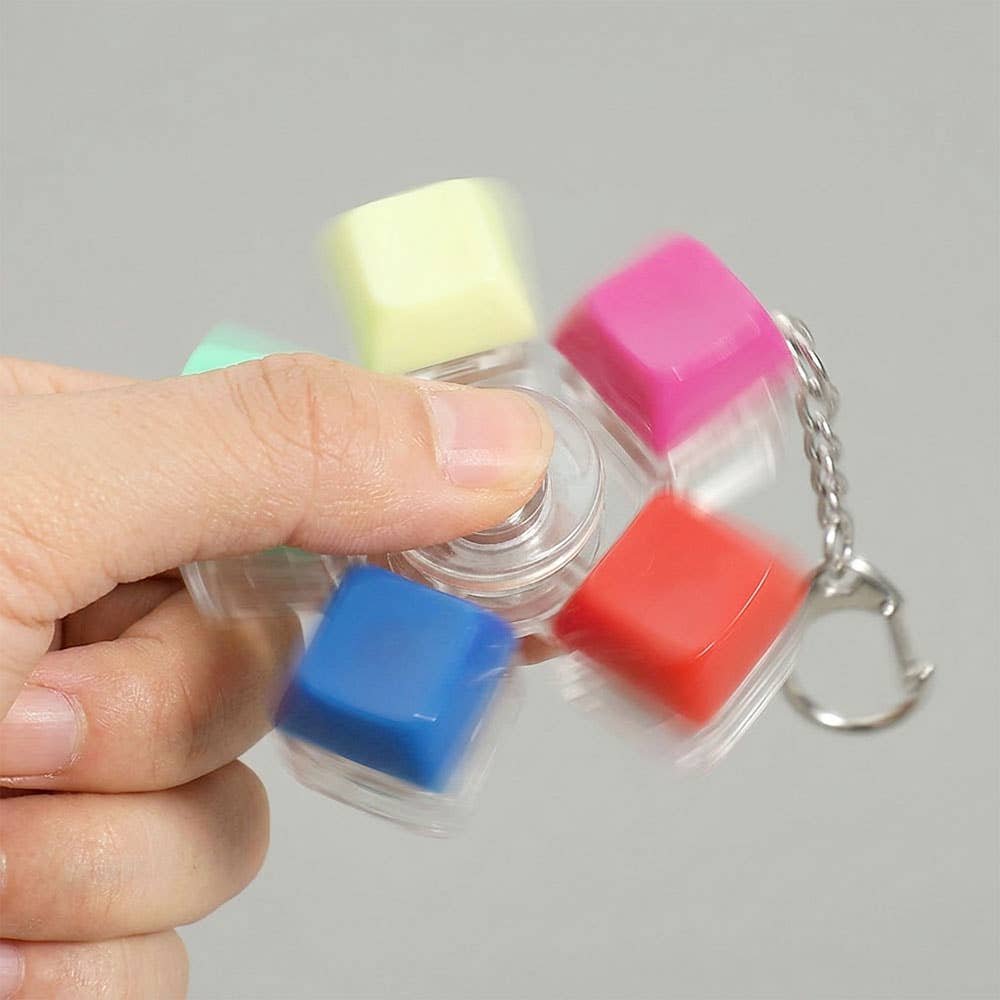 Light Up Spinner Keyboard Keychain