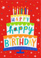 Happy Happy Birthday Cake - Foil Card