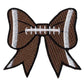 Football Girly Bow Hat Patch