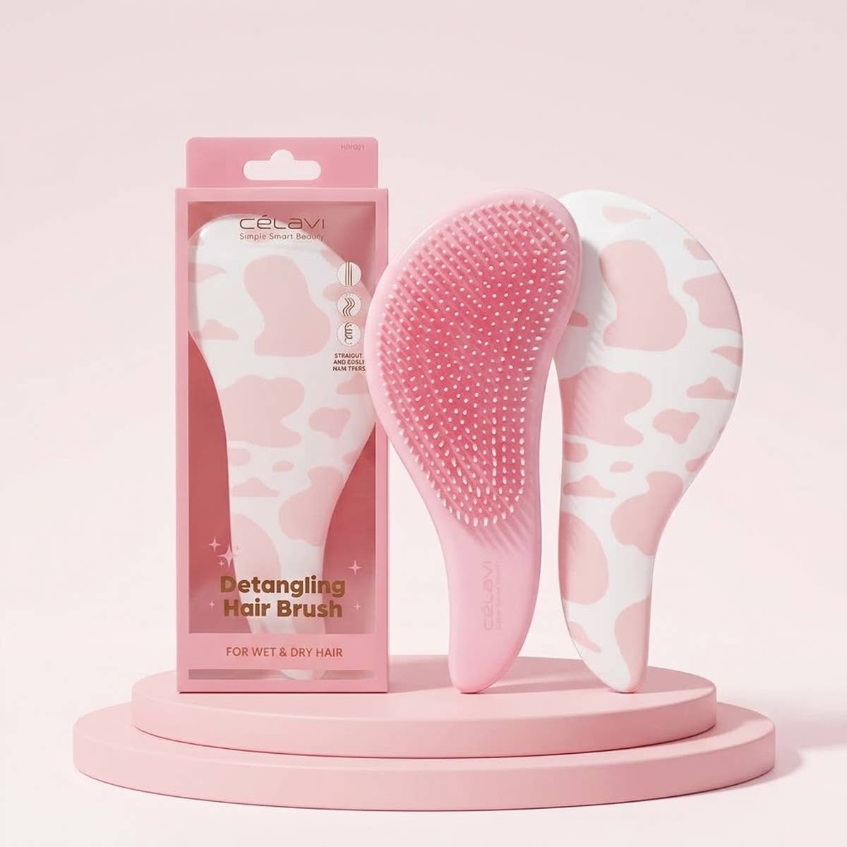 Pink Detangling Hair Brush