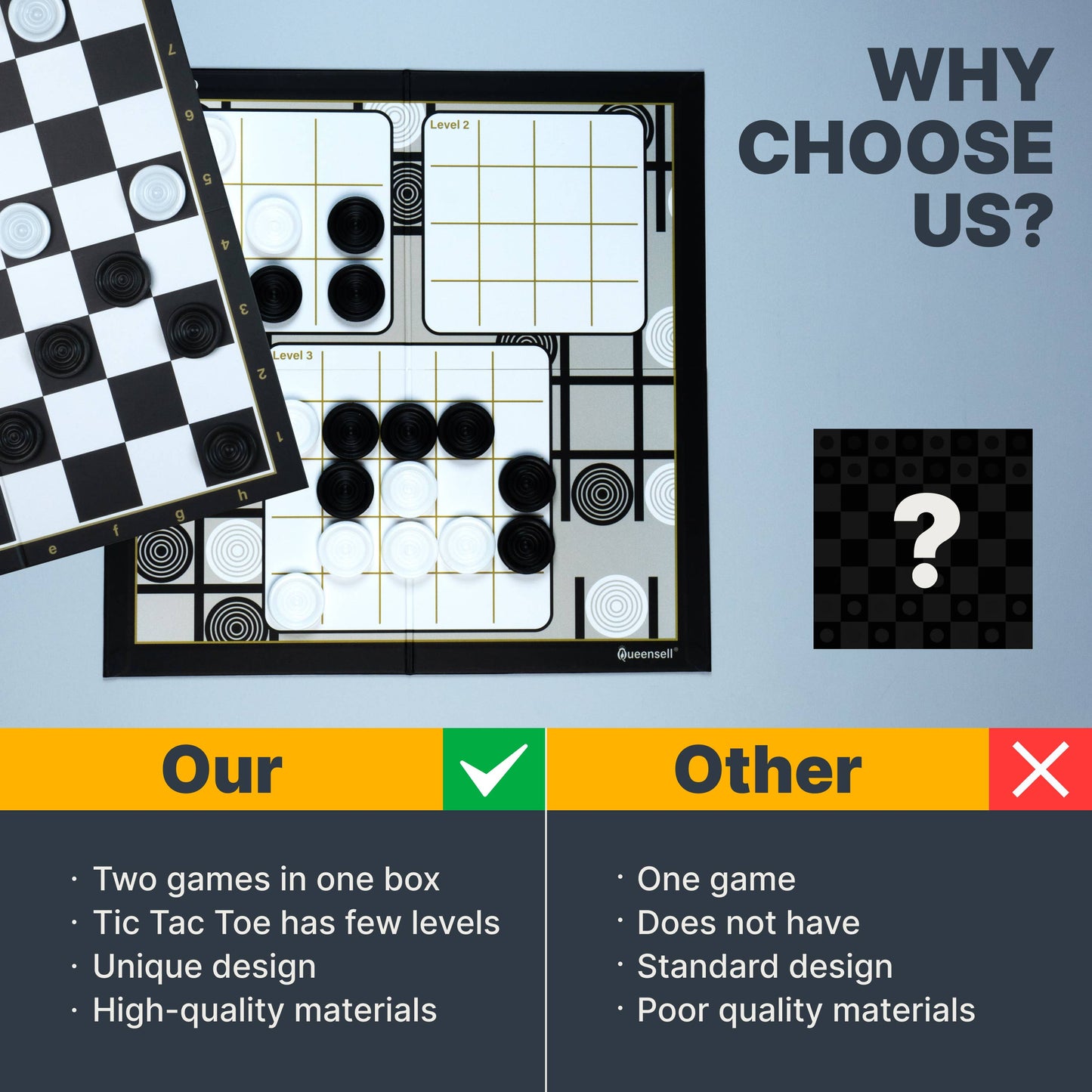 Checkers & Tic Tac Toe