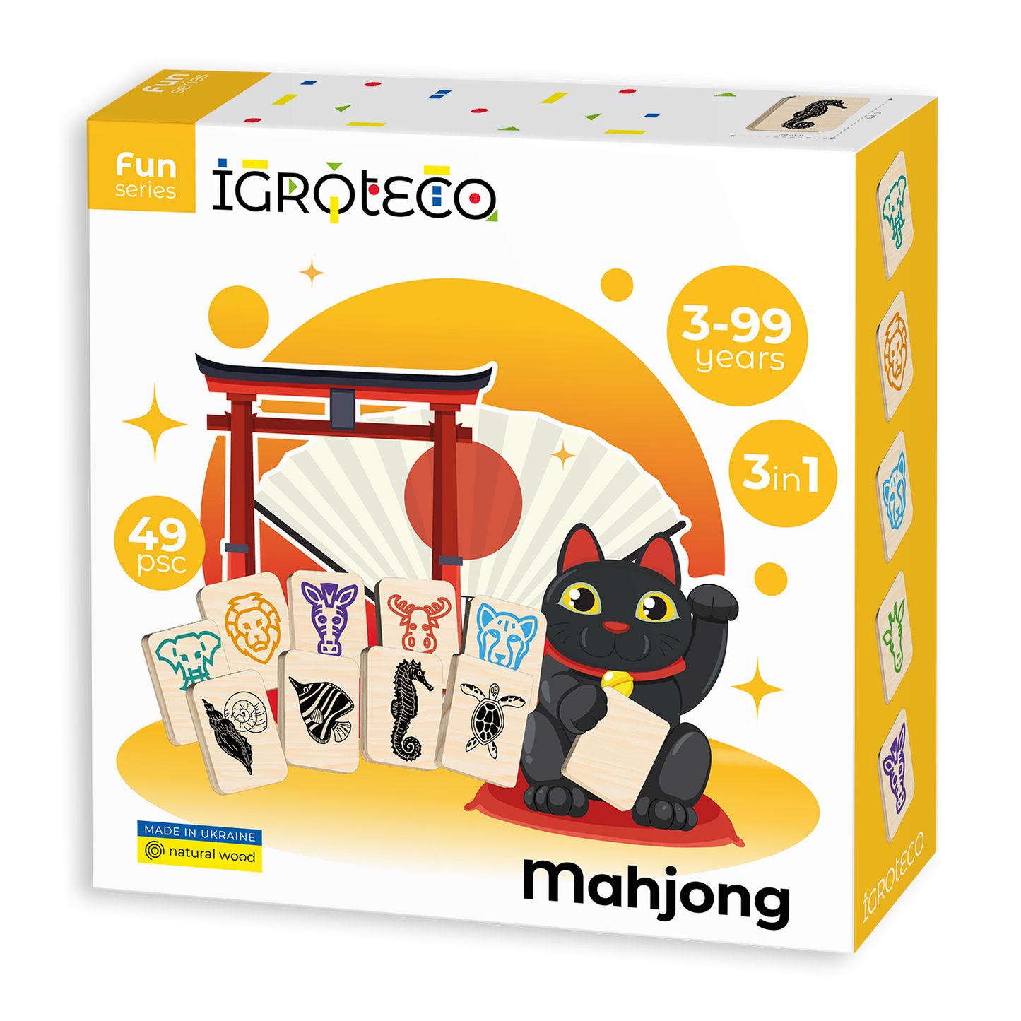 Mahjong 49 pcs: Wood