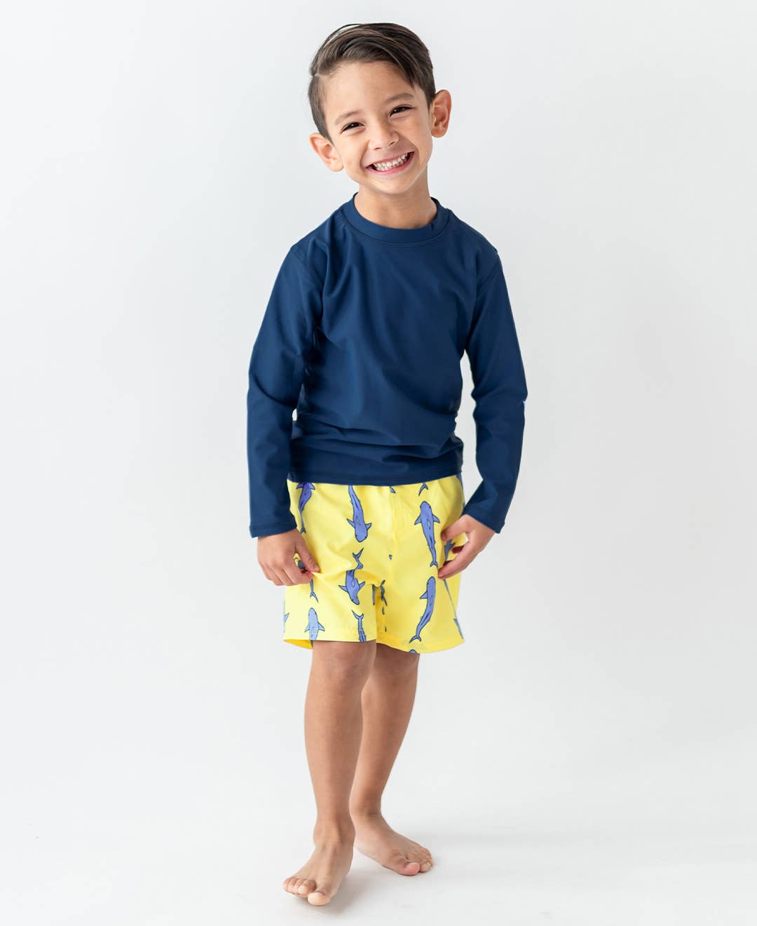 Jawsome Shark Swim Trunks: 6-12m