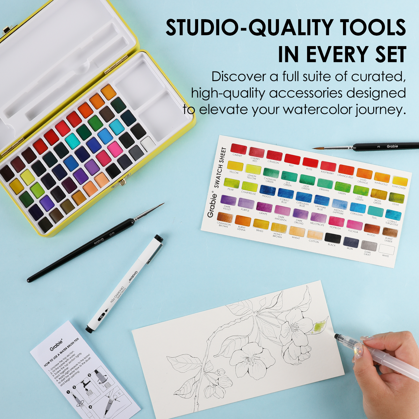 Grabie  Premium Watercolor Set of 50