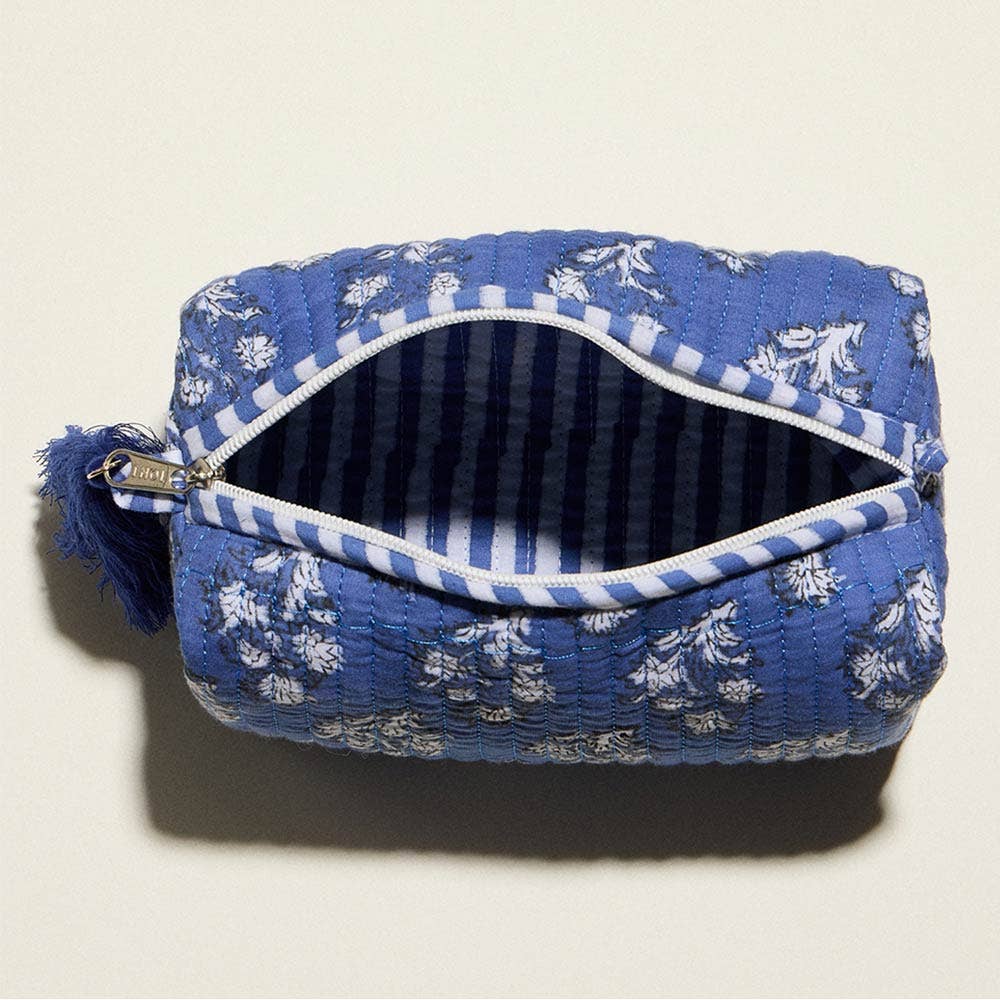 Quilted Tassel Cosmetic Pouch Bag