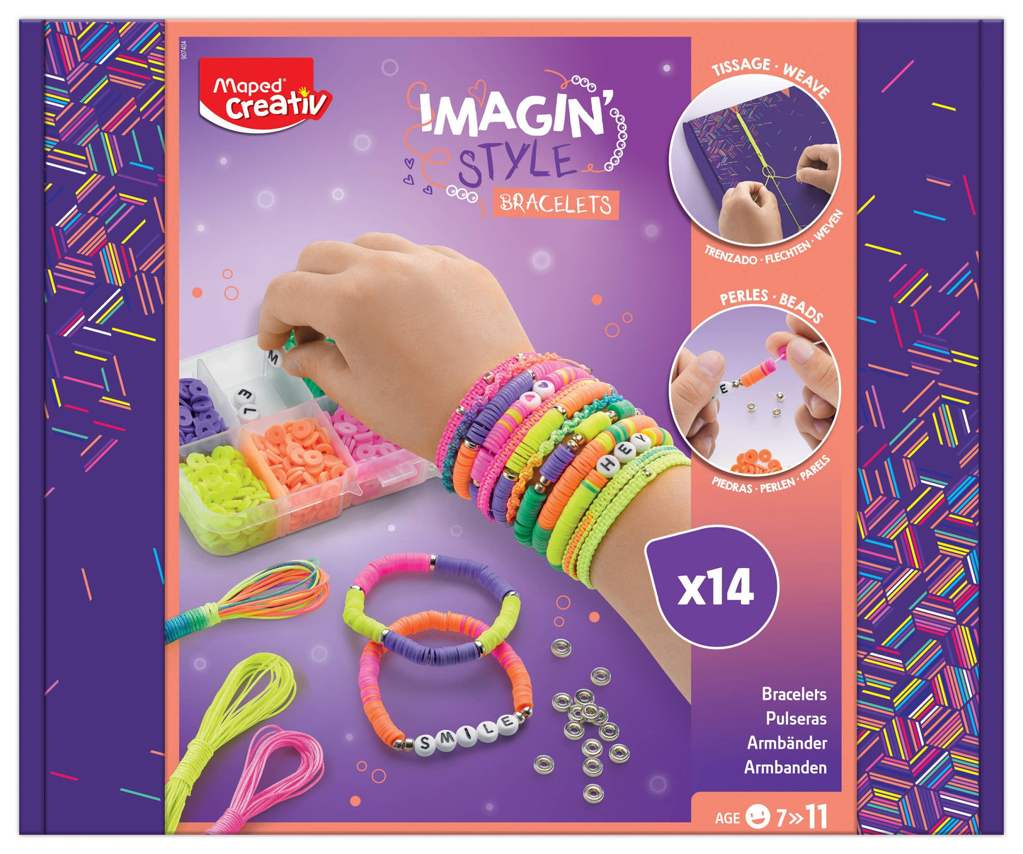 Heishi Neon Bracelet Studio 25 Piece