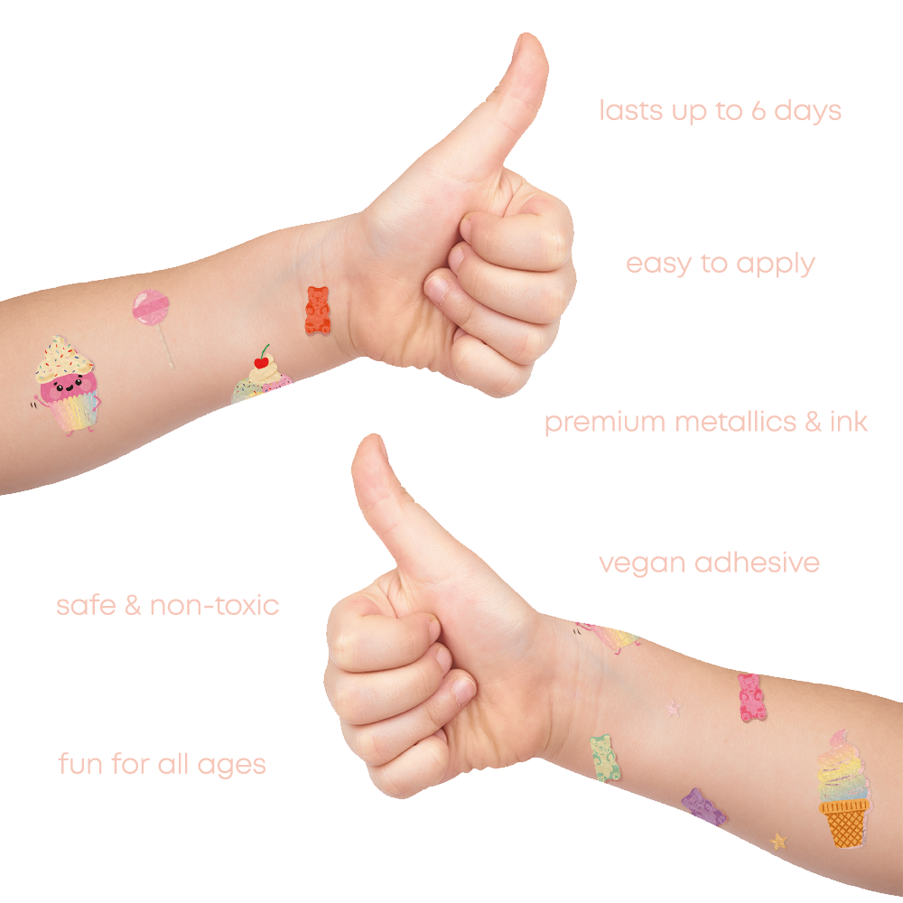 SUGAR RUSH Temporary Tattoo Pack
