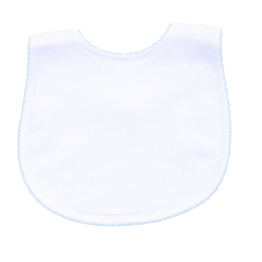 Essentials White & Blue Trim Bib: O/S