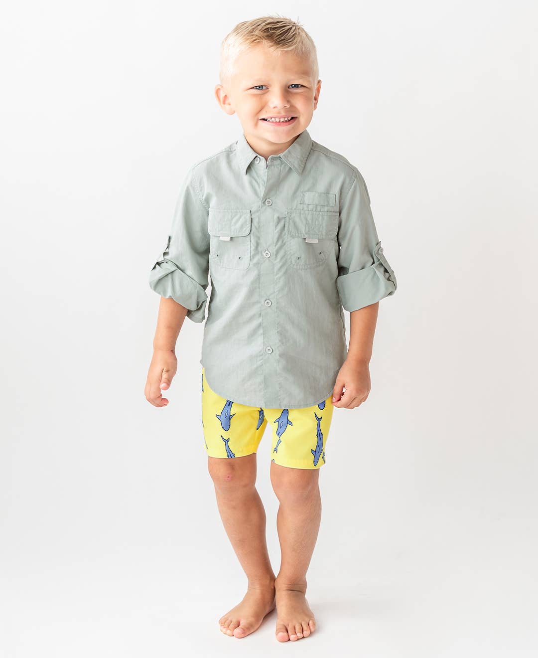 Jawsome Shark Swim Trunks: 12-18m