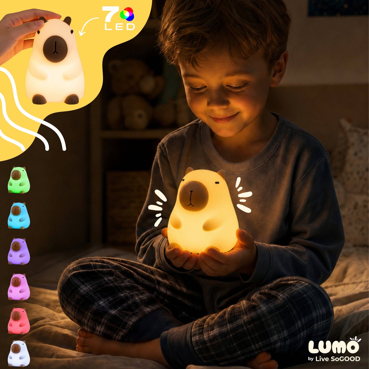 Capybara Soft Huggable Night Light