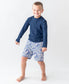 Navy Long Sleeve Rash Guard: 4T