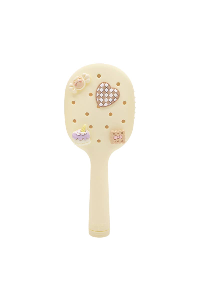 Yellow Bristle Bitz Charm Hair Brush