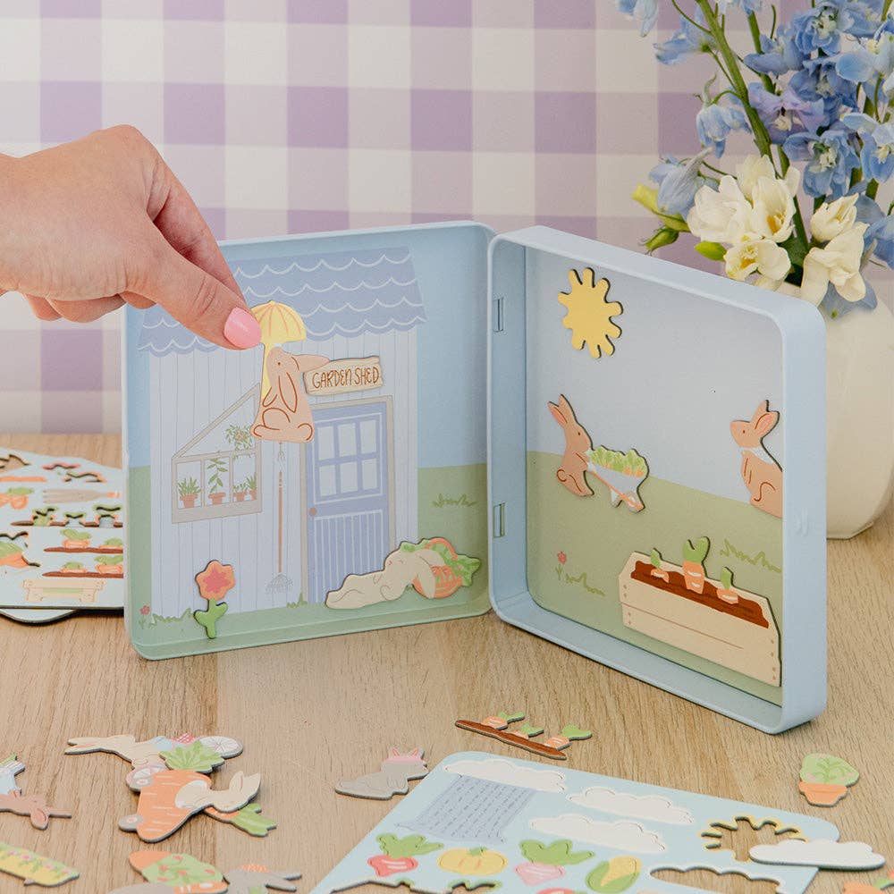 Bunnies In The Garden Magnetic Dress Up