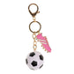 Soccer Ball Shoes Charm Keychain Bag Charm: Pink