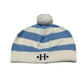 Cotton Striped Hat Pompom: Blue / 6m