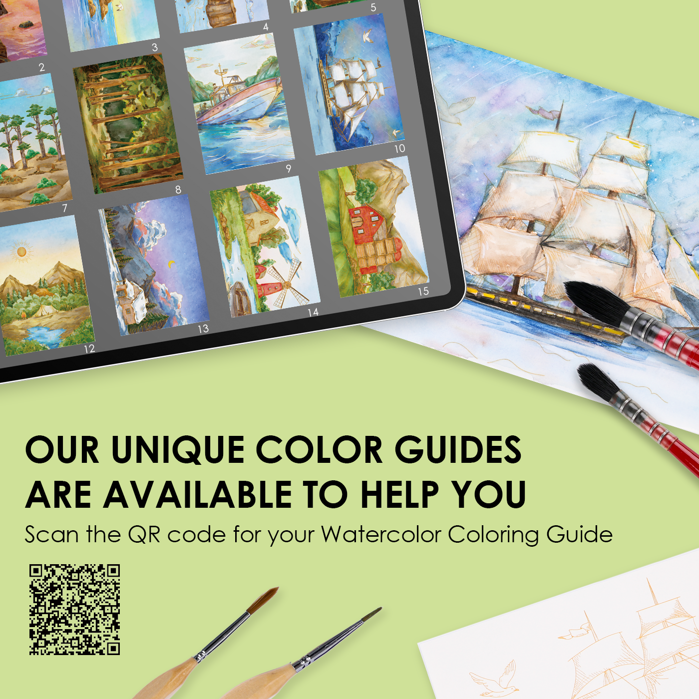 Landscape-Themed Watercolor Book