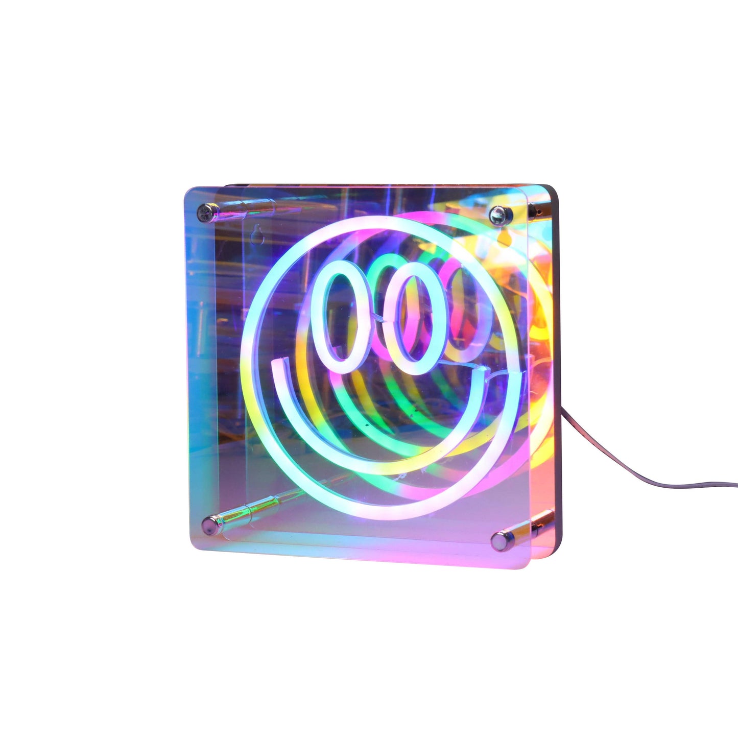 Neon Art Infinity Mirror Sign-Smile