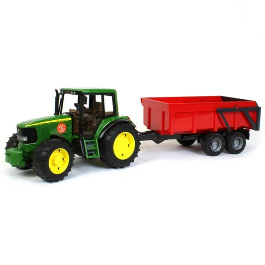 Bruder John Deere + tipping trailer