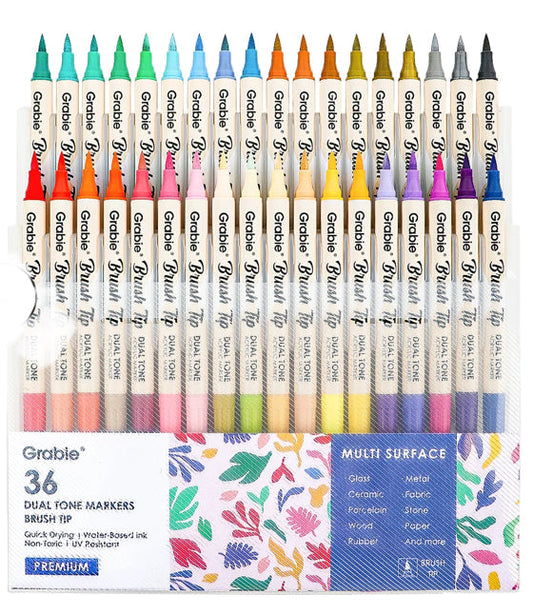 Dual Brush Paint Markers/ 5 cards