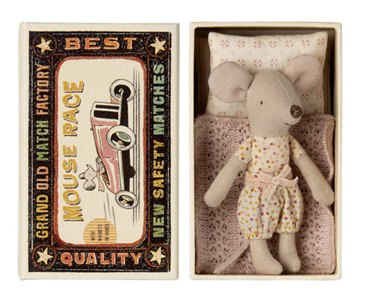 Maileg Little Sister Mouse in Matchbox