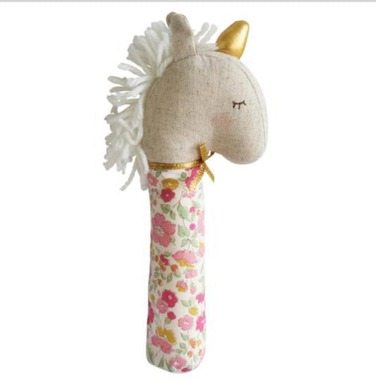Yvette Unicorn Squeaker Rose Garden