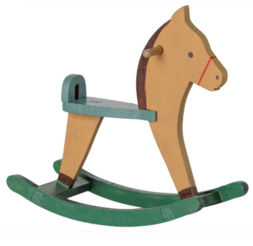 Maileg Rocking horse, Mouse - Light brown