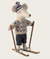 Winter mouse with ski set, Dad - Blue