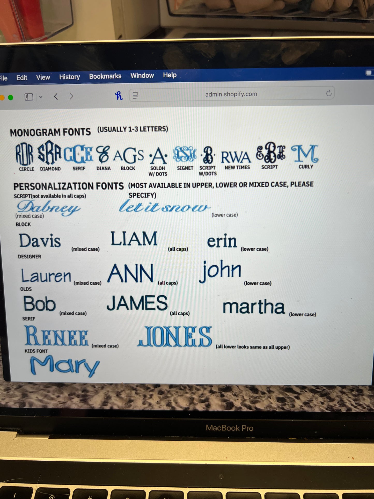 Personalization /Monogramming