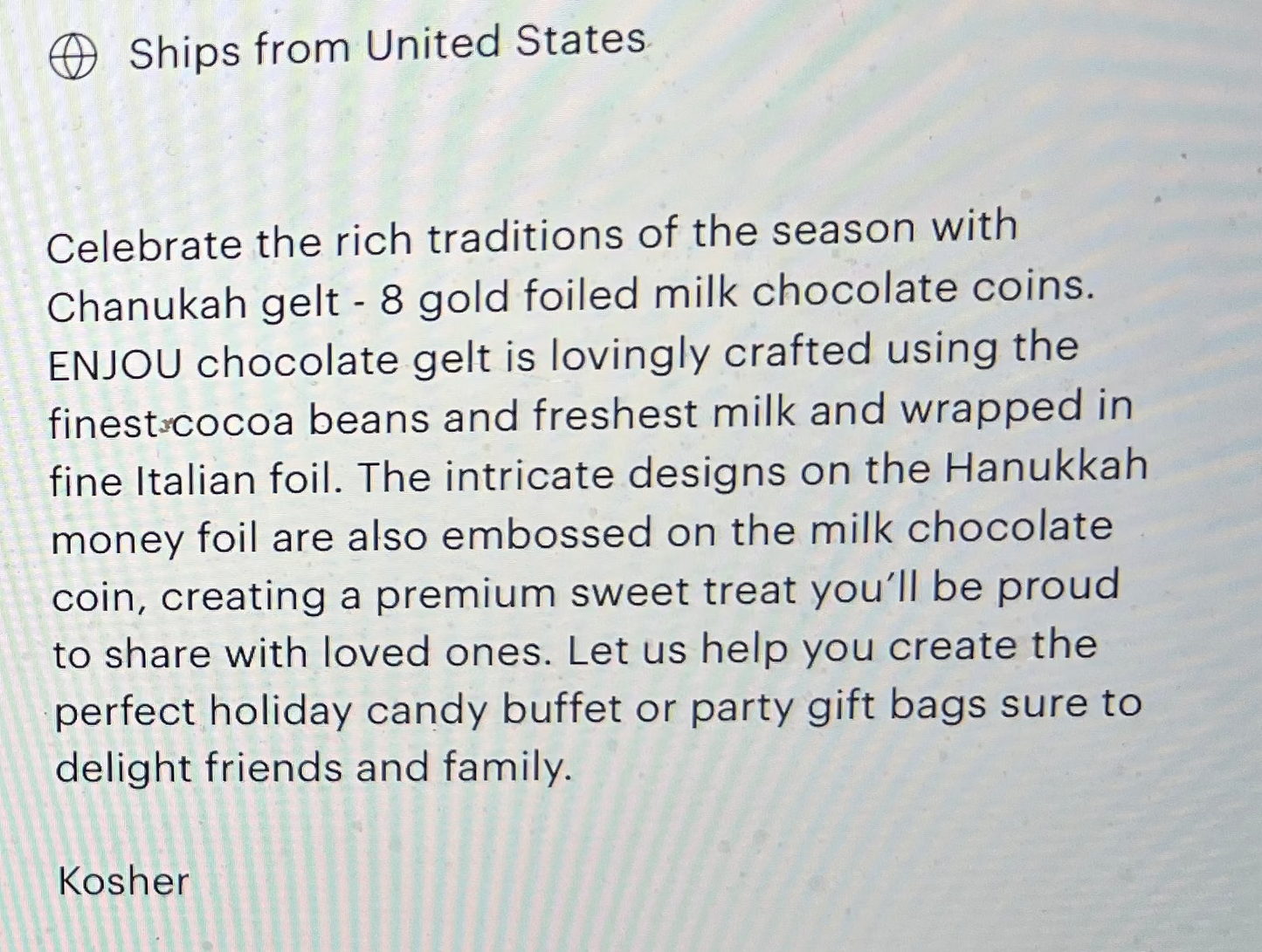 Hanukkah Gelt - 8 Gold Coins in Dreidel