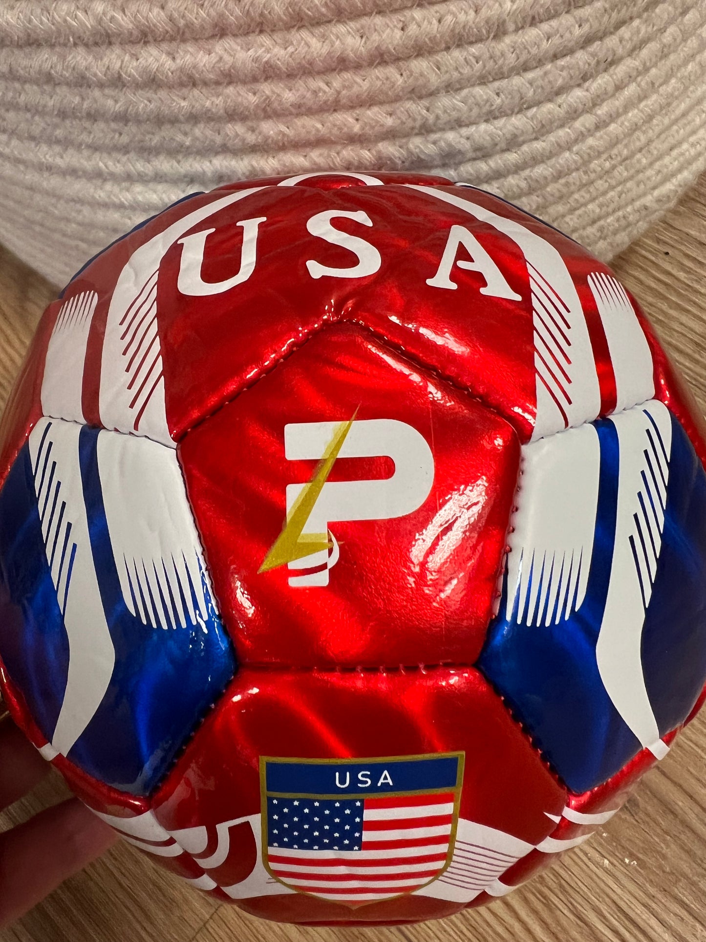 Soccer Ball USA Red Metallic - SIze 2