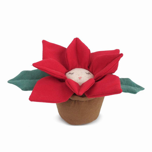 PRETTY POINSETTIA POT RED