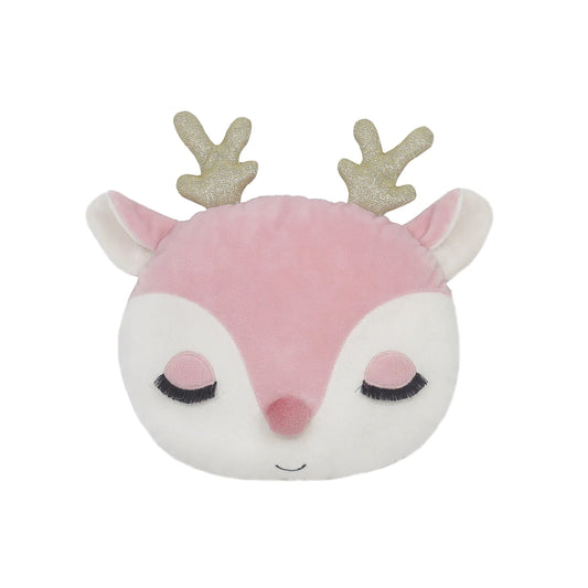 REINDEER ACCENT PILLOW - PINK