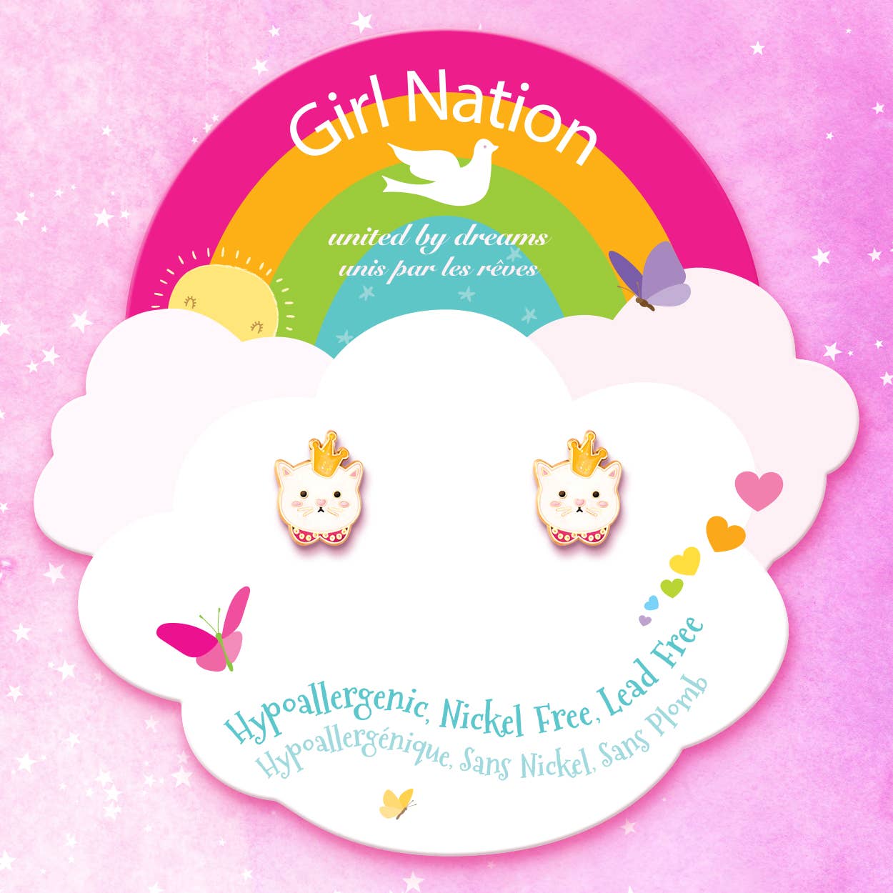 Kitty Princess | Cutie Stud Earrings for Children