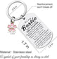 “To My Bestie” Keychain with Flower Charm