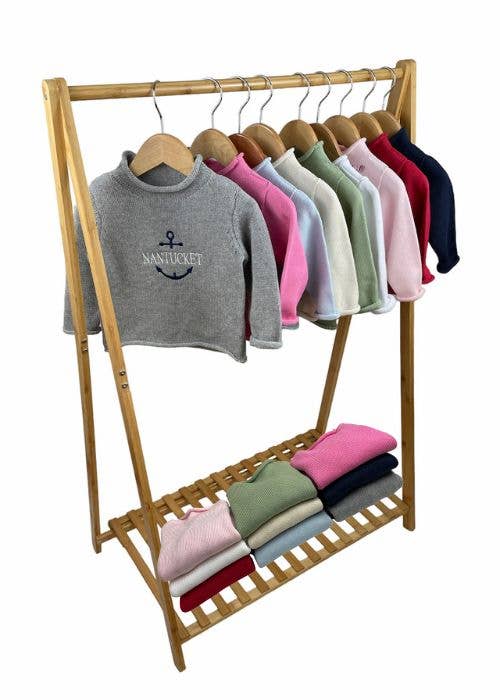 Jersey Rollneck Sweater: Natural / 12M