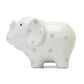 White Elephant Bank: Gray Polka Dots