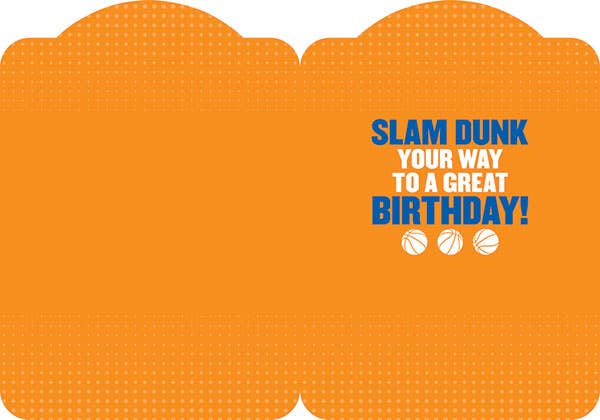 Basketball Foil Birthday Cards