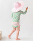 Tea Roses LS Rash Guard Swimsuit 12-18m