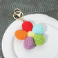 Crochet Flower Keychain Bag Charm: Multi