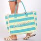 SUMMER Embroidered Fringe Tote: Lime