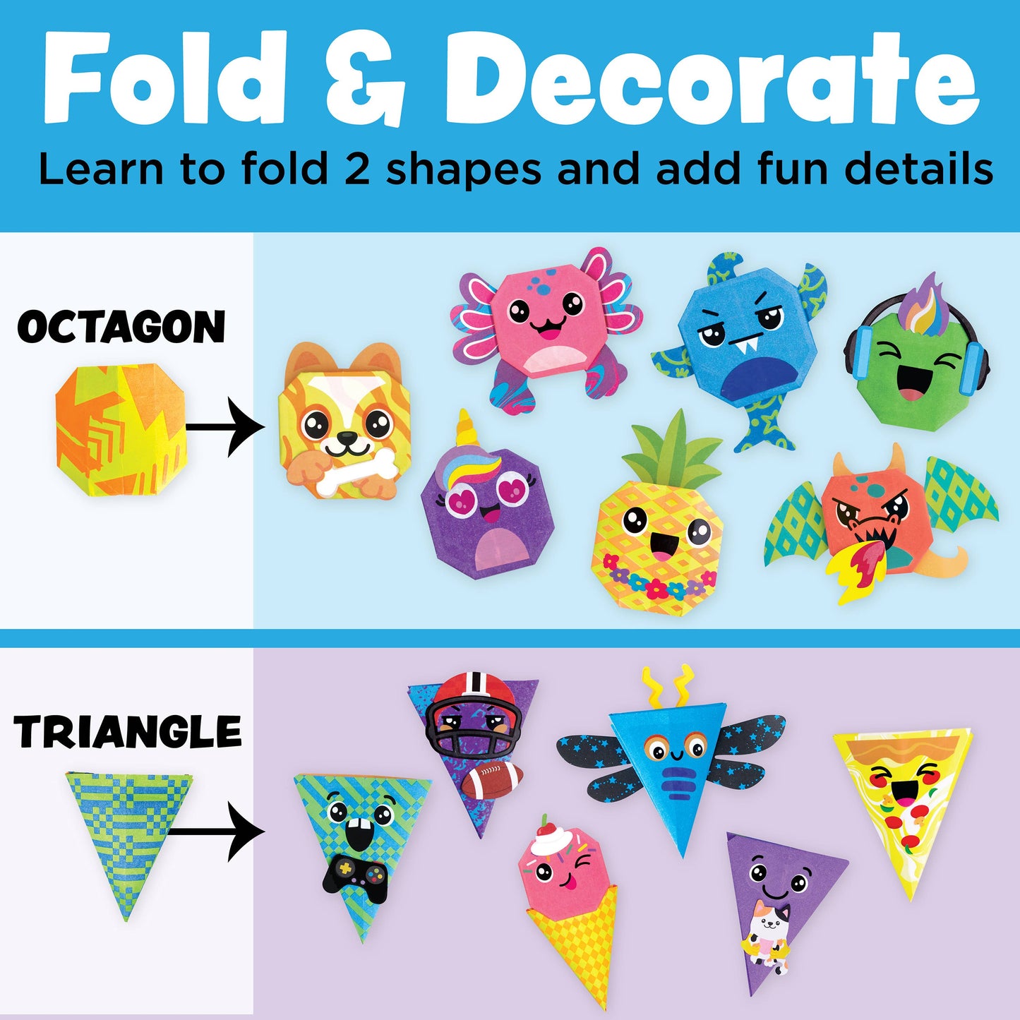 Origami Squishies - Stuffed Origami Paper Craft Kit for Kids