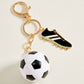 Soccer Ball Shoes Charm Keychain Bag Charm: Pink