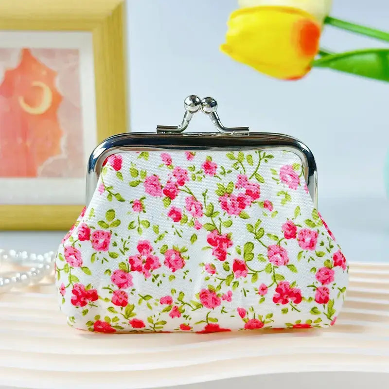 Floral Coin Purses - Vintage Styled, Cute Trinket keepers: Pink