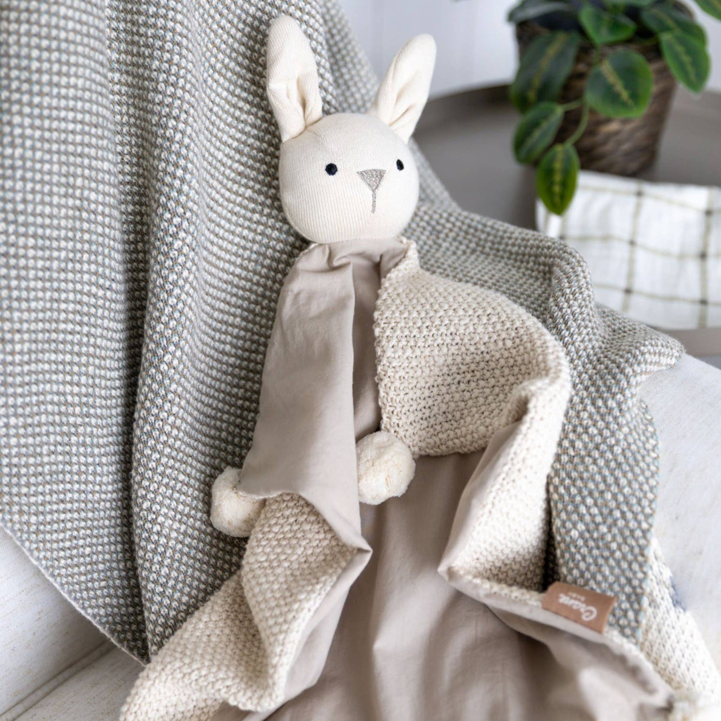 Bunny Organic Baby Lovey Blanket