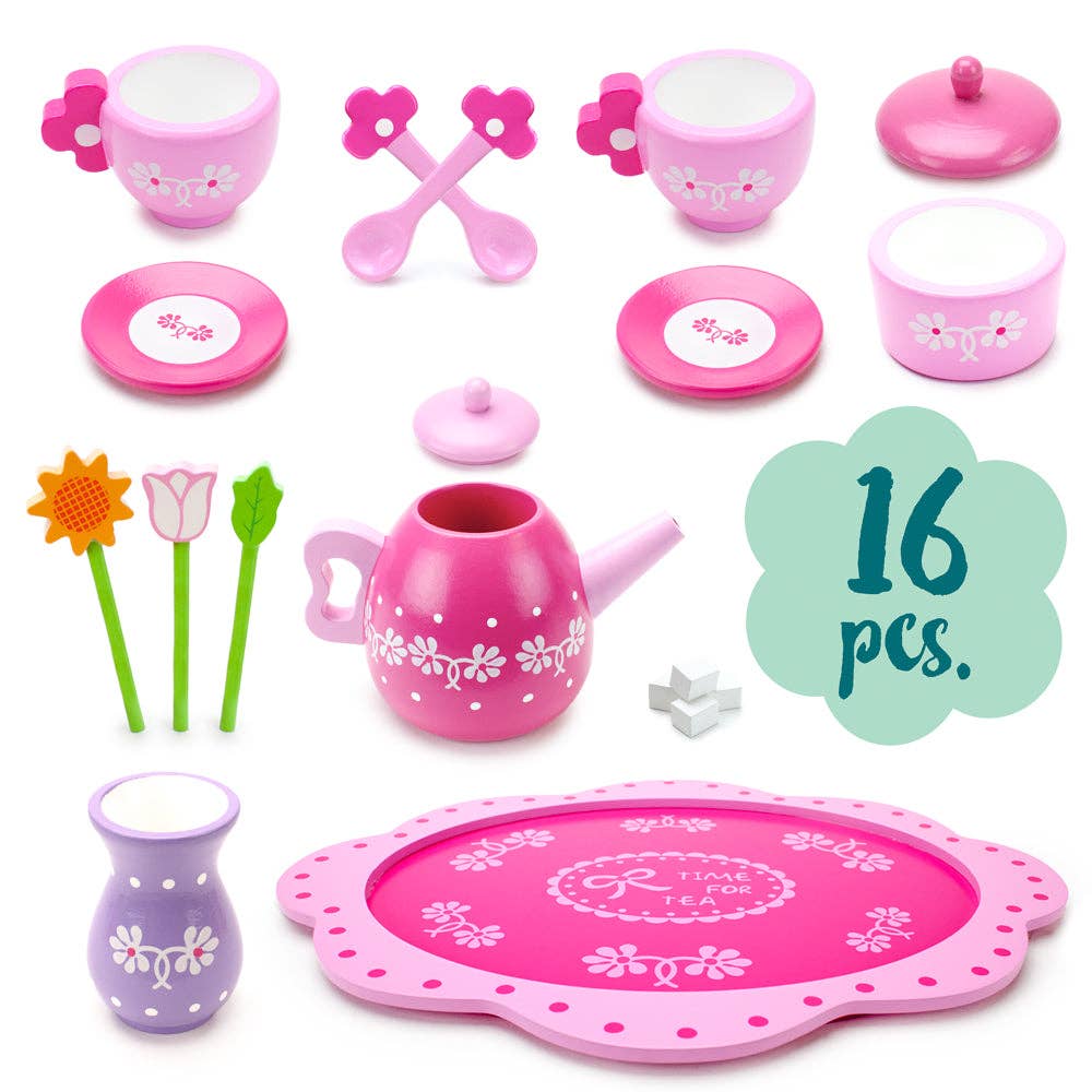 Pink Blossoms Tea Time for Two