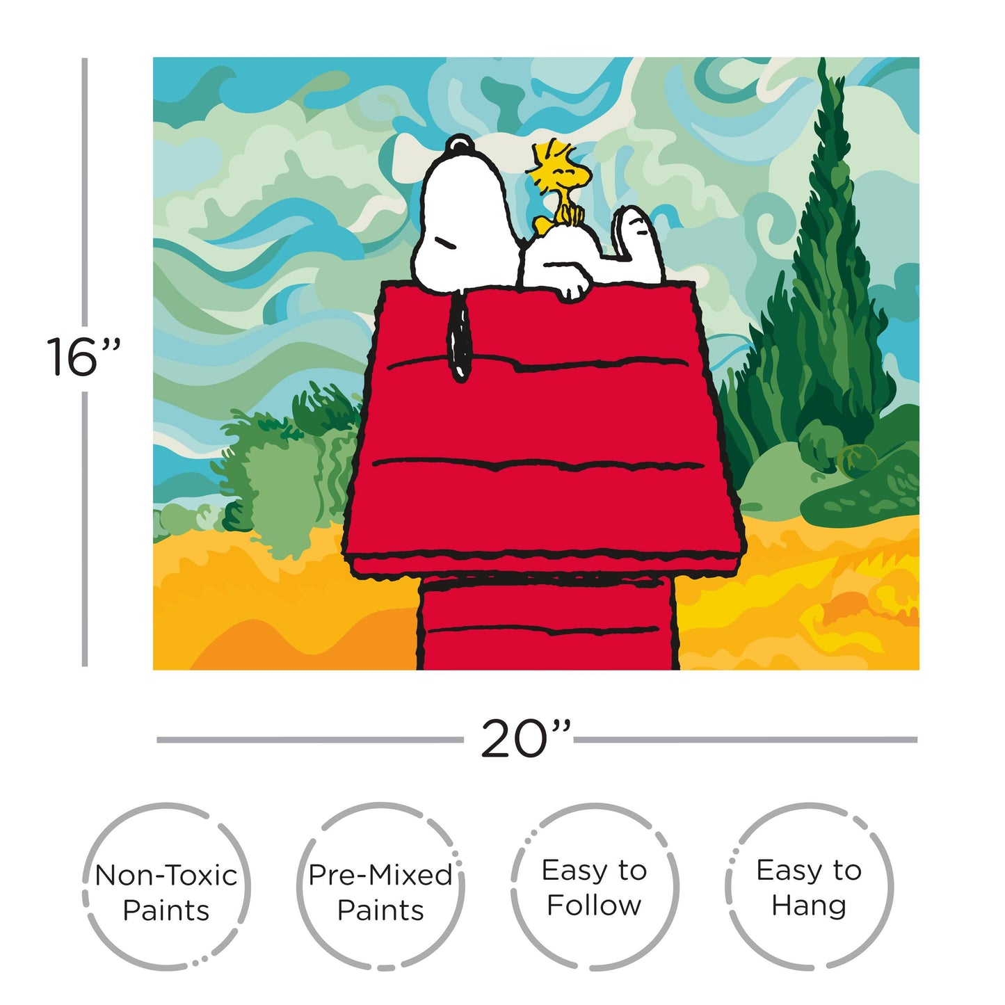 Peanuts Snoopy Chill Art by Numbers