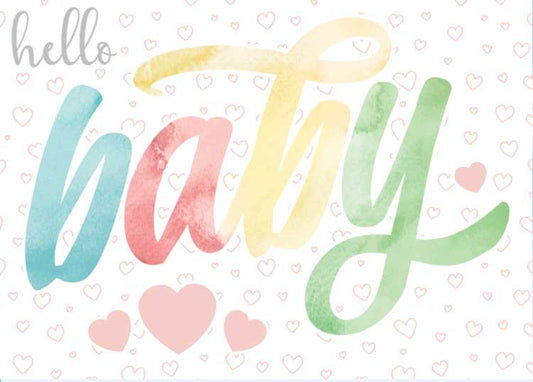 Baby Note Cards - Hello Baby - Embossed